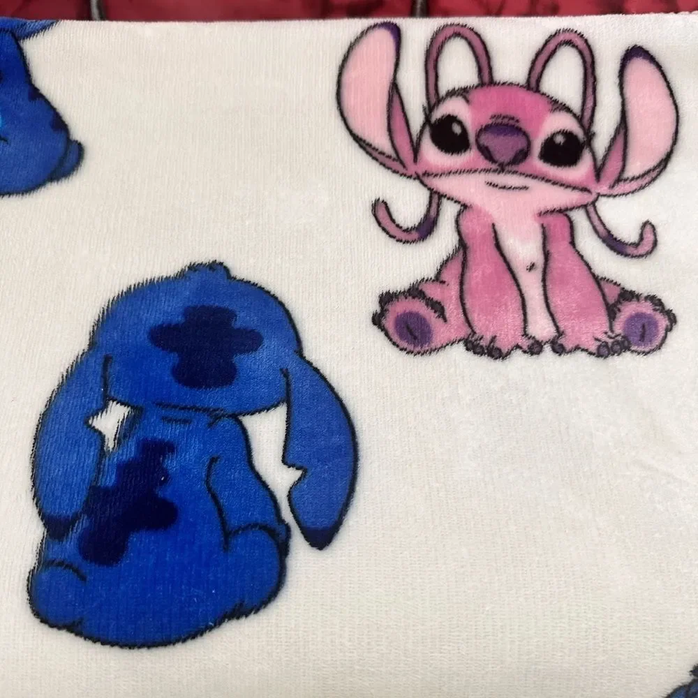 Disney Stitch & Angel Throw fleece Blanket